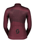 SCOTT Hosszú ujjú kerékpáros mez - TEAM WARM GRAPHICS - bordó