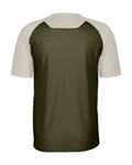 SCOTT Rövid ujjú kerékpáros póló - DEFINED MERINO SS - elefántcsont/zöld