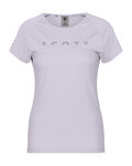 SCOTT Rövid ujjú kerékpáros póló - DEFINED MERINO SS W - lila