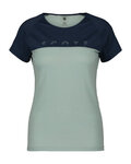 SCOTT Rövid ujjú kerékpáros póló - DEFINED MERINO SS W - kék/zöld