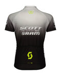 SCOTT Rövid ujjú kerékpáros mez - SCOTT-SRAM PRO - fekete/fehér