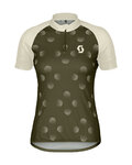 SCOTT Rövid ujjú kerékpáros mez - ENDURANCE 30 - zöld/bézs