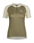 SCOTT Rövid ujjú kerékpáros mez - ENDURANCE 20 W - zöld/fehér