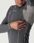 CASTELLI Hosszú ujjú kerékpáros póló - FLANDERS WARM - szürke