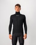 CASTELLI Hosszú ujjú kerékpáros póló - FLANDERS WARM NECK - fekete