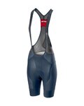CASTELLI Rövid kerékpáros nadrág kantárral - FREE AERO 4 W - kék