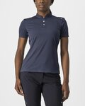 CASTELLI Rövid ujjú kerékpáros póló - TECH 2 POLO - kék