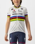 CASTELLI Rövid ujjú kerékpáros mez - QUICKSTEP KID JERSEY - fehér