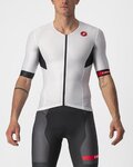 CASTELLI Rövid ujjú kerékpáros mez - FREE SPEED 2 RACE - fekete/fehér