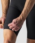 CASTELLI Rövid kerékpáros nadrág kantárral - PREMIO BLACK - fekete/fehér