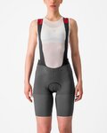 CASTELLI Rövid kerékpáros nadrág kantárral - PREMIO BLACK - szürke