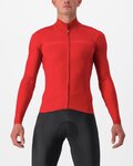 CASTELLI Hosszú ujjú kerékpáros mez - PRO THERMAL LS - piros
