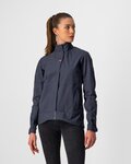 CASTELLI Kerékpáros vízálló esőkabát - COMMUTER W REFLEX - kék