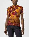 CASTELLI Rövid ujjú kerékpáros mez - UNLTD SENTIERO - narancssárga/piros