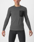 CASTELLI Hosszú ujjú kerékpáros mez - UNLIMITED MERINO - szürke