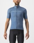 CASTELLI Rövid ujjú kerékpáros mez - PRO THERMAL MID - kék