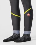 CASTELLI Hosszú kerékpáros nadrág kantár nélkül - VELOCISSIMA THERMAL - fekete/világoszöld
