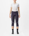 CASTELLI 3/4-es kerékpáros nadrág kantár nélkül - VELOCISSIMA THERMAL - lila