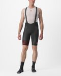 CASTELLI Rövid kerékpáros nadrág kantárral - FREE AERO RC KIT - fekete/piros