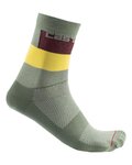 CASTELLI Klasszikus kerékpáros zokni - BLOCCO - zöld
