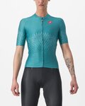 CASTELLI Rövid ujjú kerékpáros mez - AERO PRO W - zöld