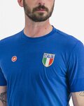 CASTELLI Rövid ujjú kerékpáros póló - ITALIA MERINO - kék