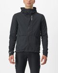 CASTELLI Kerékpáros dzseki béléssel - TRAIL HOODIE - fekete