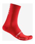 CASTELLI Klasszikus kerékpáros zokni - RE-CYCLE THERMAL 18 - piros