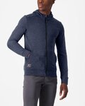 CASTELLI póló - MILANO 2 FULL ZIP FLEECE - kék