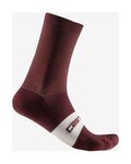 CASTELLI Klasszikus kerékpáros zokni - ESPRESSO 15 - bordó