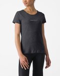 CASTELLI Rövid ujjú kerékpáros póló - CLASSICO W TEE - fekete