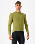 CASTELLI Hosszú ujjú kerékpáros mez - ESPRESSO THERMAL - zöld