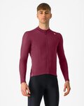 CASTELLI Hosszú ujjú kerékpáros mez - ESPRESSO THERMAL - bordó