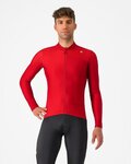 CASTELLI Hosszú ujjú kerékpáros mez - ESPRESSO THERMAL - piros