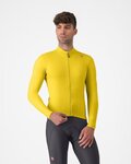 CASTELLI Hosszú ujjú kerékpáros mez - ESPRESSO THERMAL - sárga