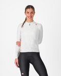 CASTELLI Hosszú ujjú kerékpáros mez - ESPRESSO THERMAL W - fehér