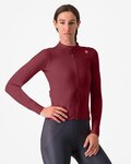 CASTELLI Hosszú ujjú kerékpáros mez - ESPRESSO THERMAL W - bordó