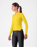 CASTELLI Hosszú ujjú kerékpáros mez - ESPRESSO THERMAL W - sárga