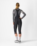 CASTELLI 3/4-es kerékpáros nadrág kantárral - ENTRATA W - fekete