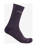 CASTELLI Klasszikus kerékpáros zokni - DICIOTTO SOFT MERINO W - lila