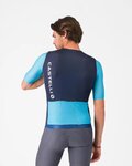 CASTELLI Rövid ujjú kerékpáros mez - CORRETTO - kék/türkiz