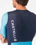CASTELLI Rövid ujjú kerékpáros mez - CORRETTO - kék/türkiz