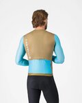 CASTELLI Hosszú ujjú kerékpáros mez nyári - CORRETTO LS - barna/kék