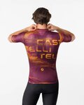 CASTELLI Rövid ujjú kerékpáros mez - STRATUS LOGO - bordó