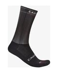 CASTELLI Klasszikus kerékpáros zokni - FAST FEET 4 - fekete