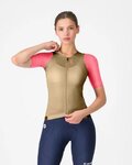 CASTELLI Rövid ujjú kerékpáros mez - CORRETTO W - arany/rózsaszín