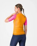 CASTELLI Rövid ujjú kerékpáros mez - CORRETTO W - narancssárga/rózsaszín