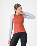 CASTELLI Hosszú ujjú kerékpáros mez nyári - CORRETTO W LONG - kék/piros