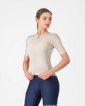 CASTELLI Rövid ujjú kerékpáros mez - ESPRESSO 2 W - elefántcsont