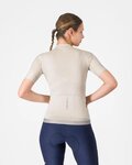 CASTELLI Rövid ujjú kerékpáros mez - ESPRESSO 2 W - elefántcsont